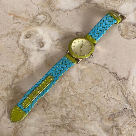 Vintage Isaac Mizrahi Live Wristwatch Braided Leather Strap - Picture 5 of 11